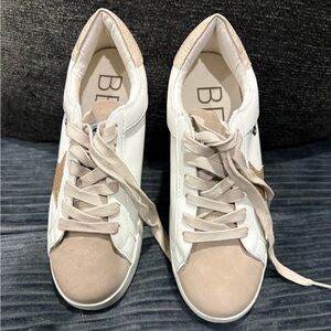 Beach by Matisse Beige and White Women's Melody Sneakers